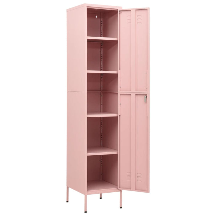 skab 35x46x180 cm stål pink