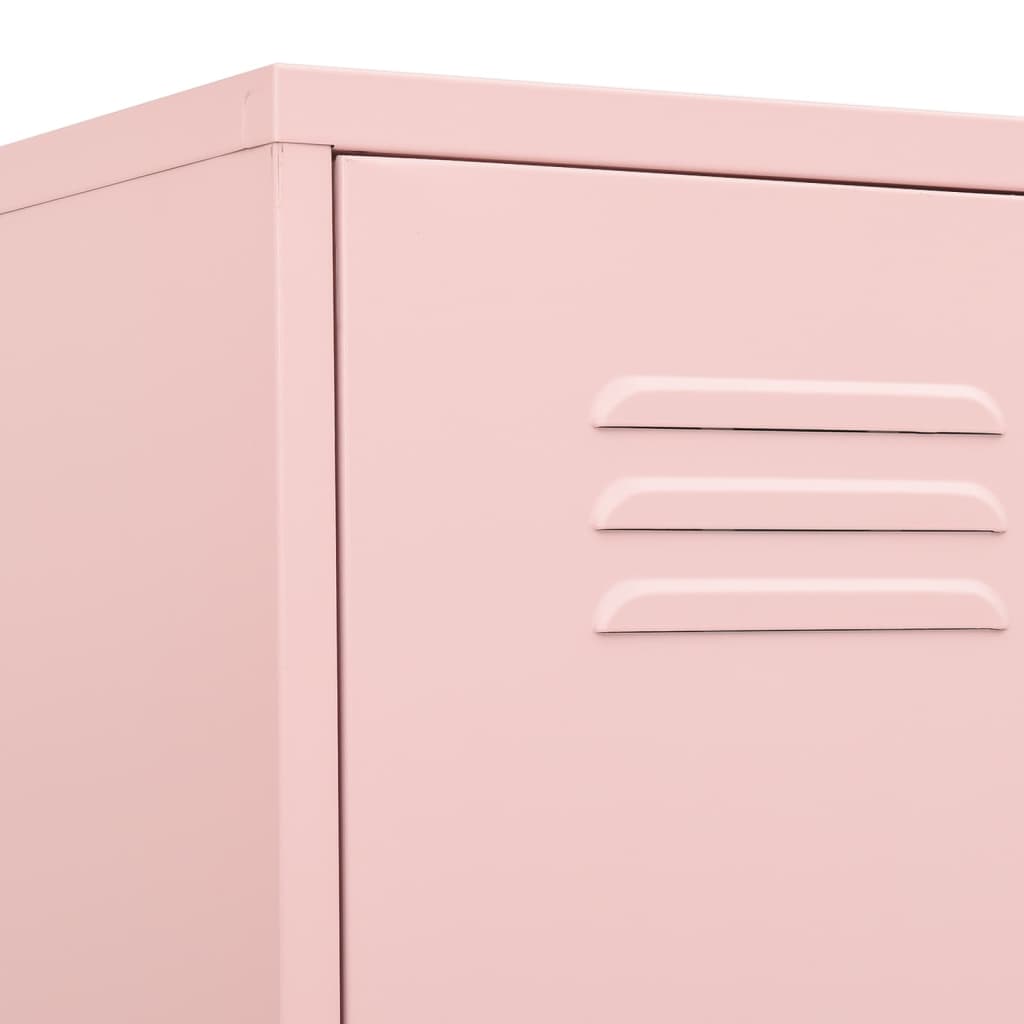 skab 35x46x180 cm stål pink