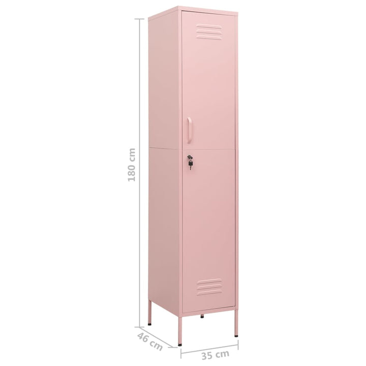 skab 35x46x180 cm stål pink