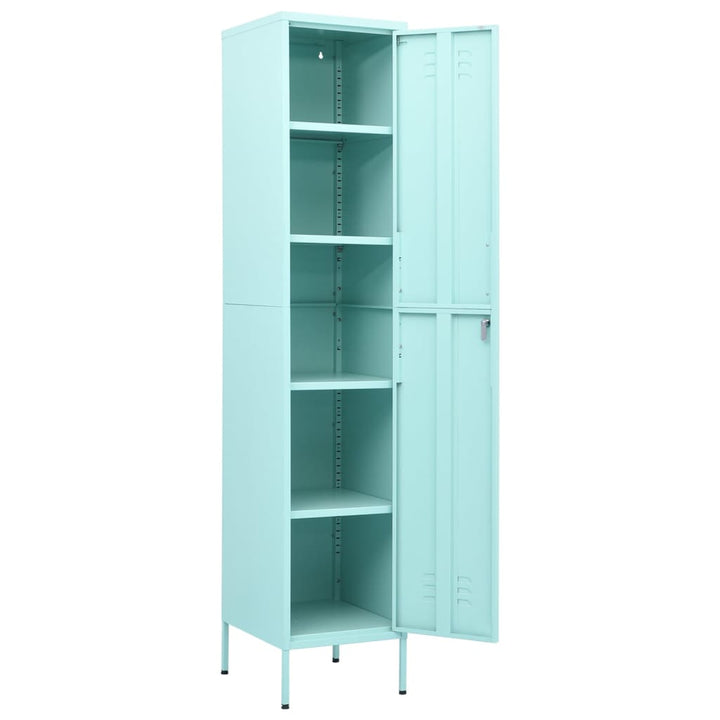 skab 35x46x180 cm stål mintgrøn