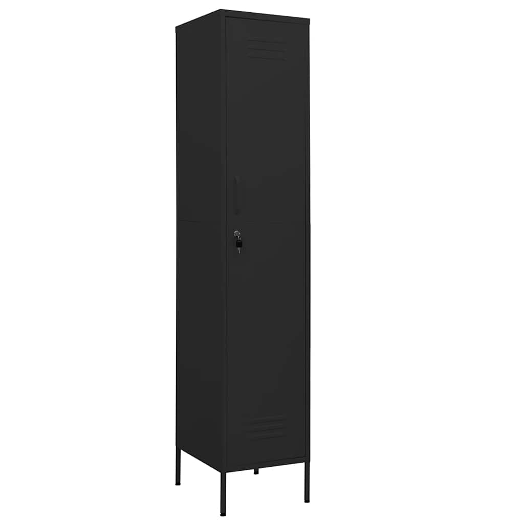 skab 35x46x180 cm stål sort