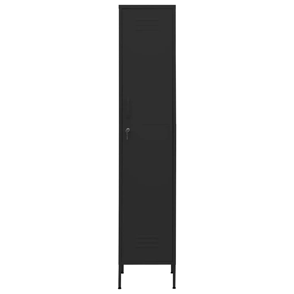 skab 35x46x180 cm stål sort