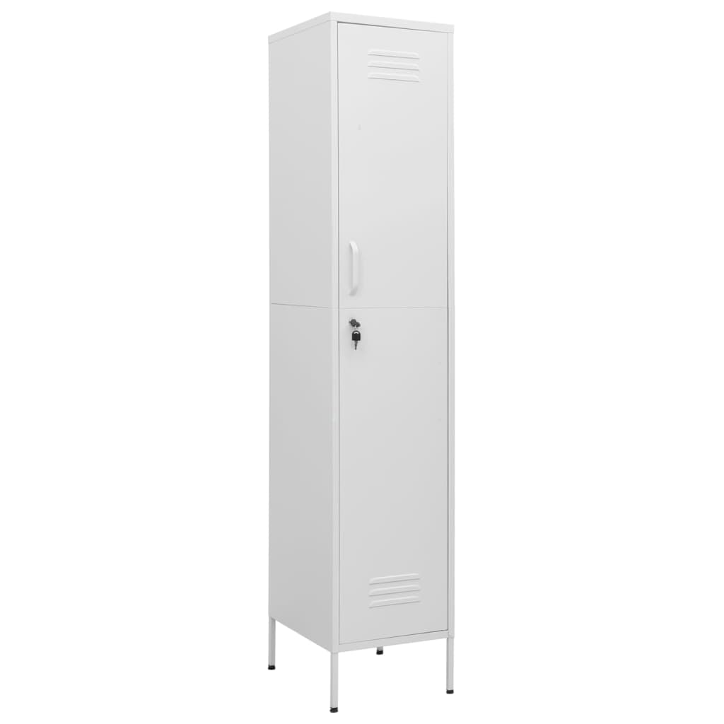 skab 35x46x180 cm stål hvid