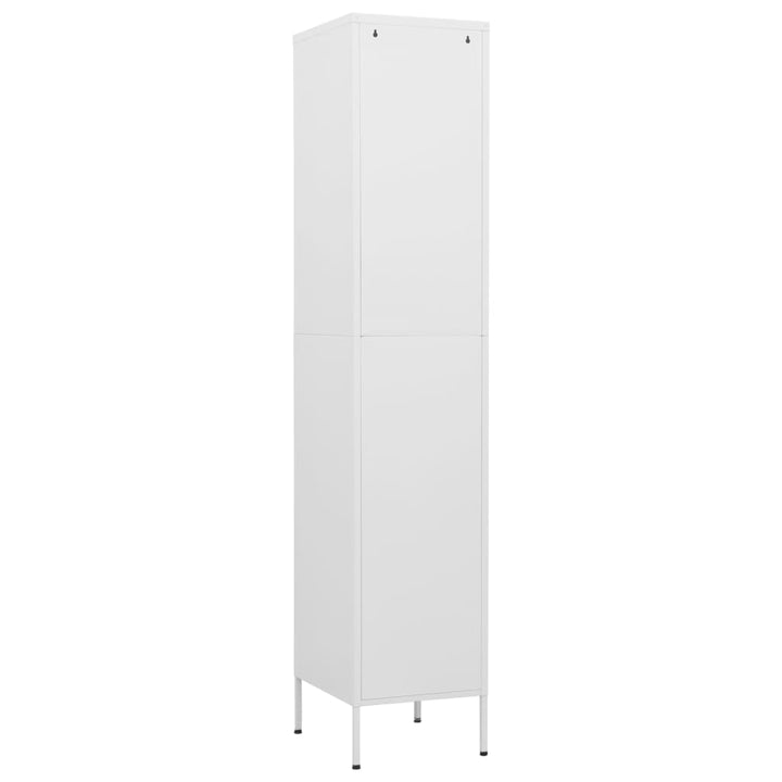 skab 35x46x180 cm stål hvid