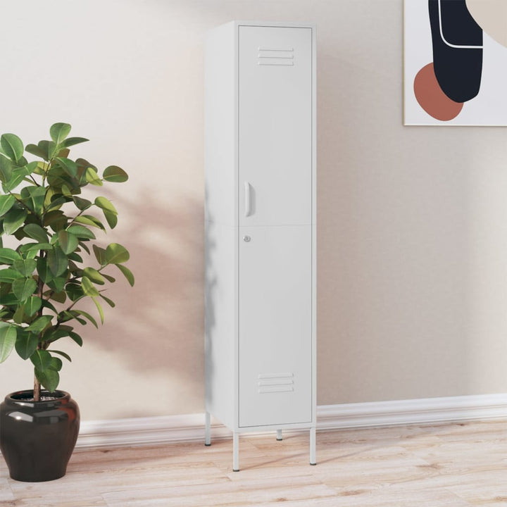 skab 35x46x180 cm stål hvid