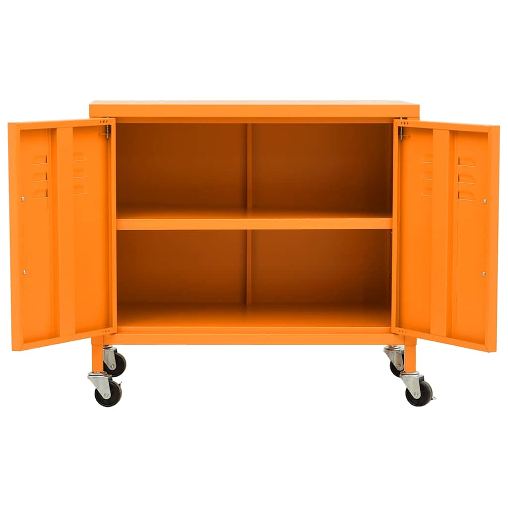 opbevaringsskab 60x35x56 cm stål orange