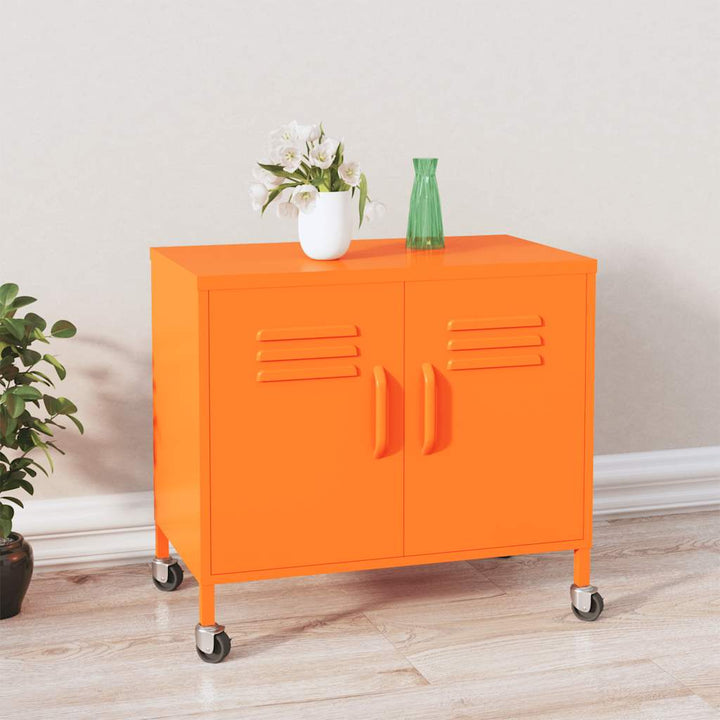 opbevaringsskab 60x35x56 cm stål orange