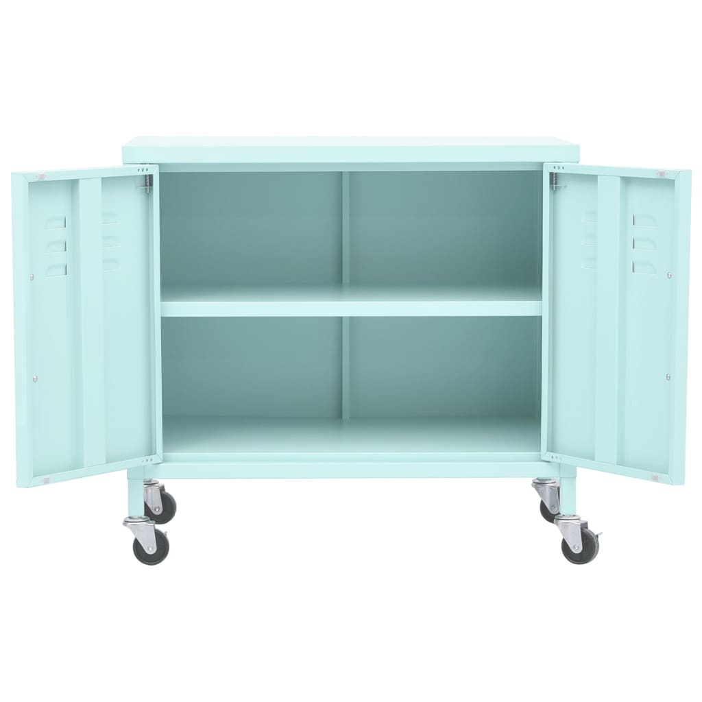 opbevaringsskab 60x35x56 cm stål mintgrøn