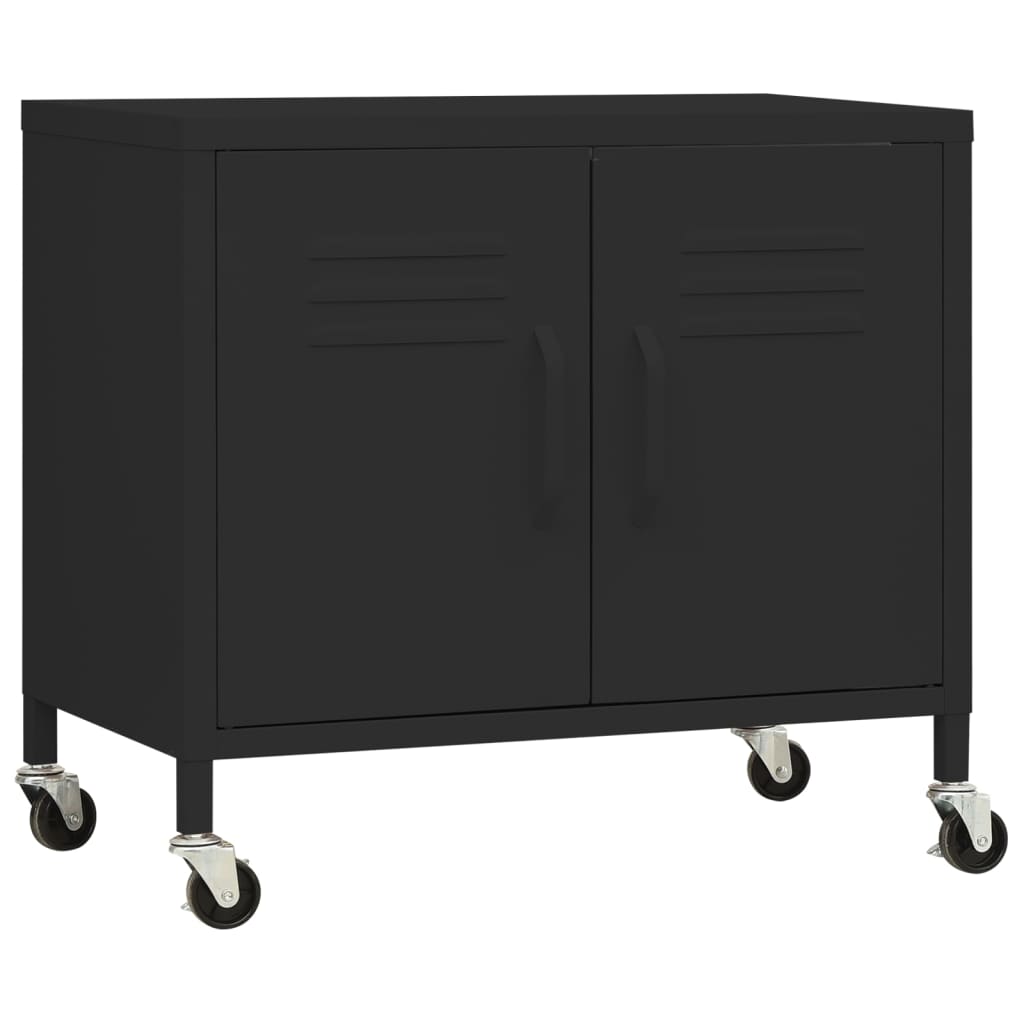 opbevaringsskab 60x35x56 cm stål sort