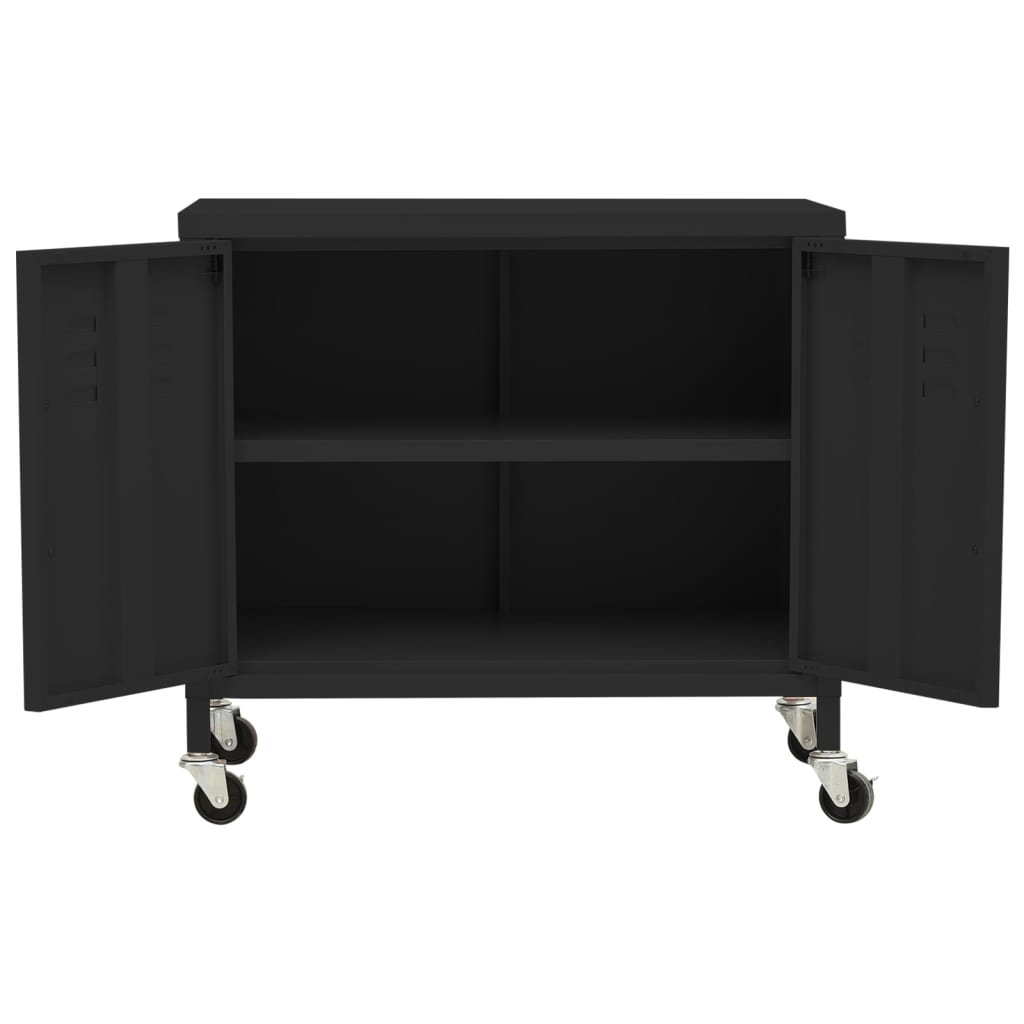 opbevaringsskab 60x35x56 cm stål sort