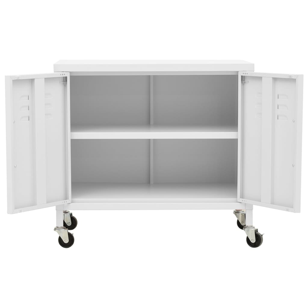 opbevaringsskab 60x35x56 cm stål hvid