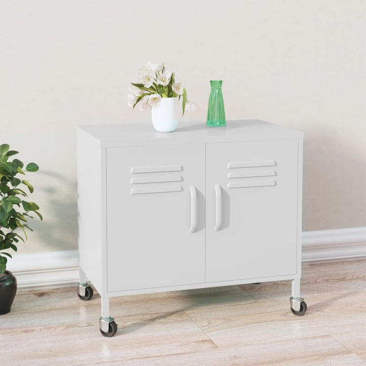 opbevaringsskab 60x35x56 cm stål hvid