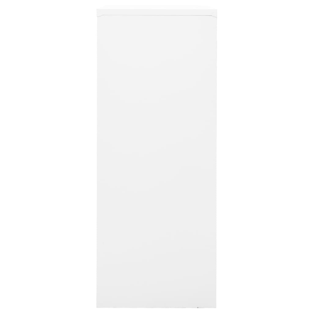 kontorskab 90x40x102 cm stål hvid