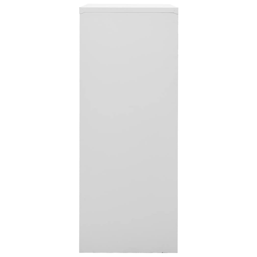 kontorskab 90x40x102 cm stål lysegrå