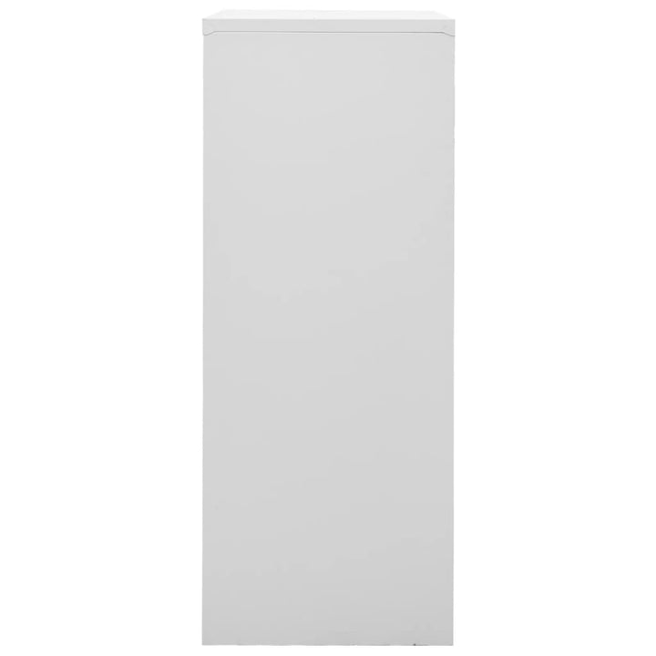 kontorskab 90x40x102 cm stål lysegrå