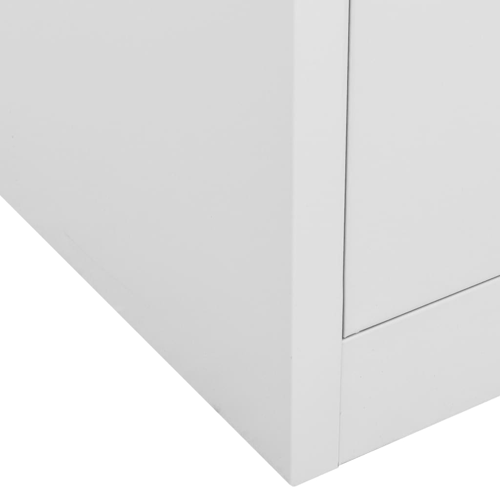 kontorskab 90x40x102 cm stål lysegrå