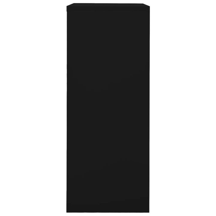 kontorskab 90x40x102 cm stål sort