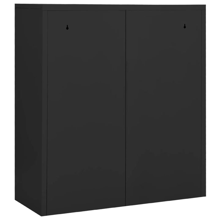 kontorskab 90x40x102 cm stål antracitgrå