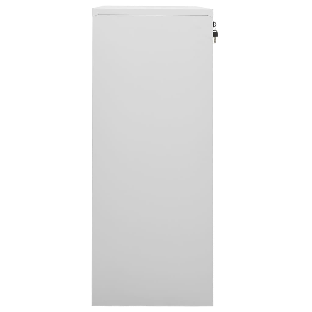 kontorskab 90x40x102 cm stål lysegrå