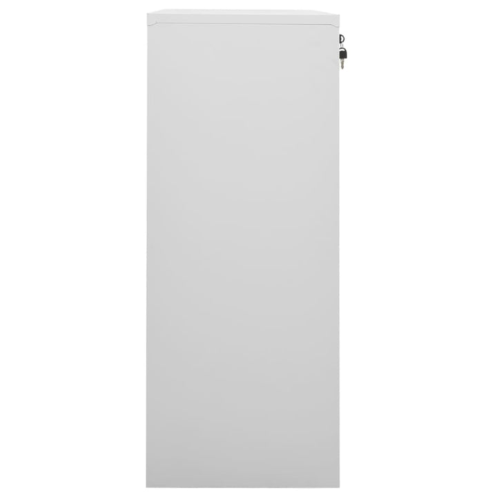 kontorskab 90x40x102 cm stål lysegrå