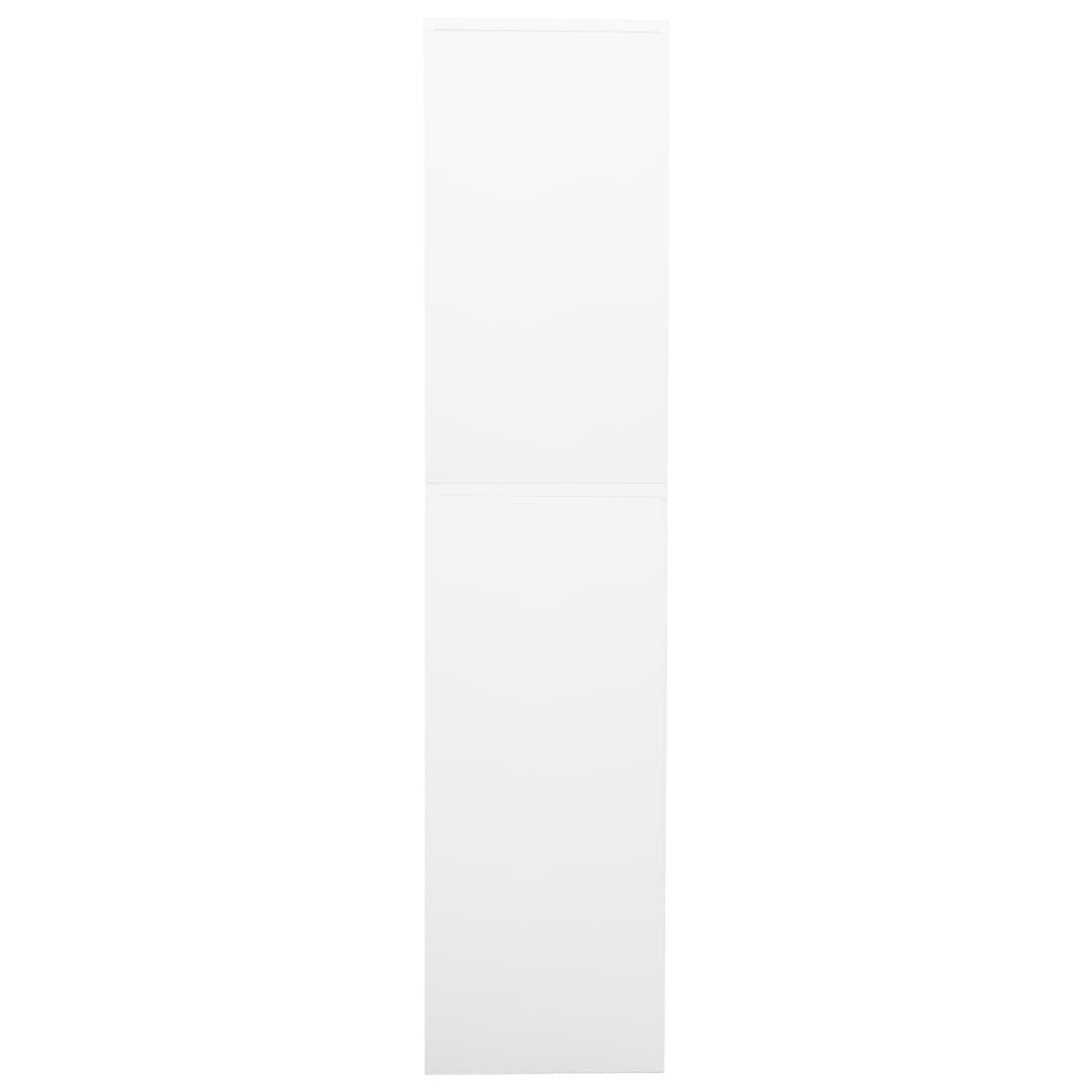 kontorskab 90x40x180 cm stål hvid