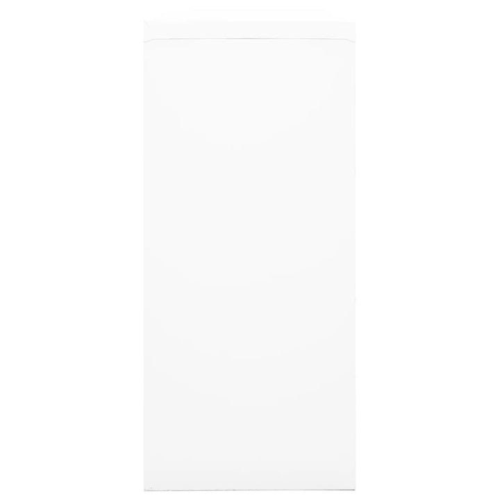 skab med skydelåger 90x40x90 cm stål hvid