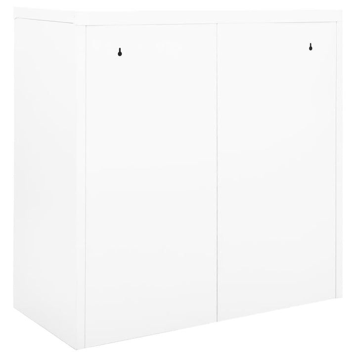 skab med skydelåger 90x40x90 cm stål hvid