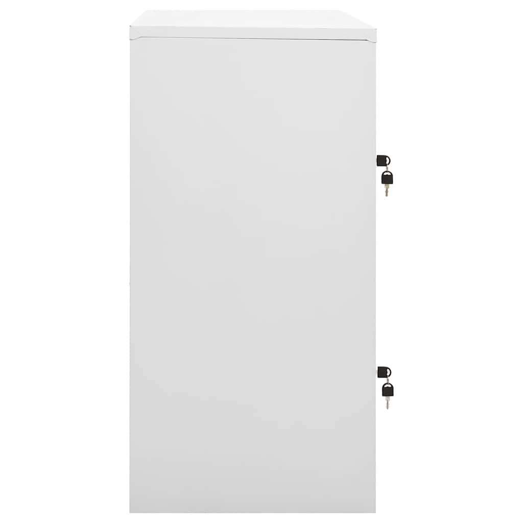 skab 90x45x92,5 cm stål lysegrå og blå