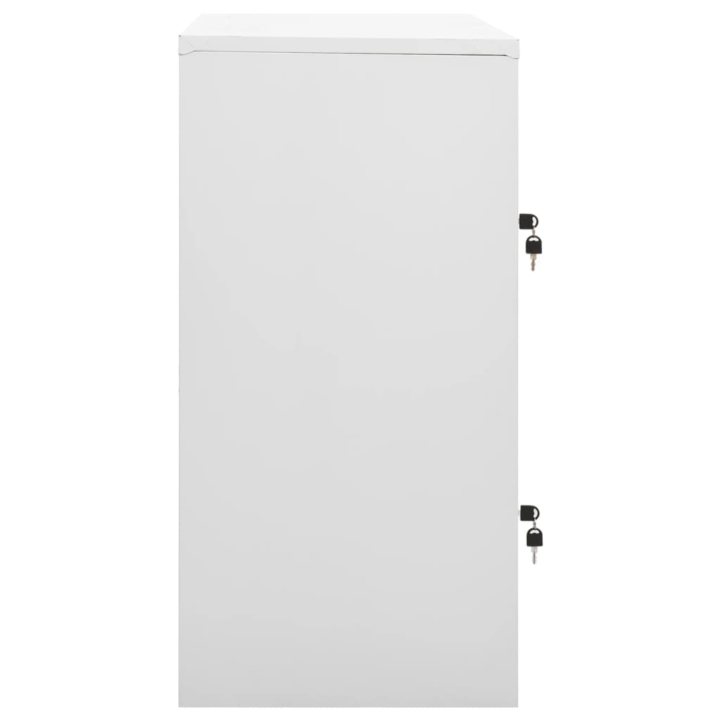skab 90x45x92,5 cm stål lysegrå og grøn