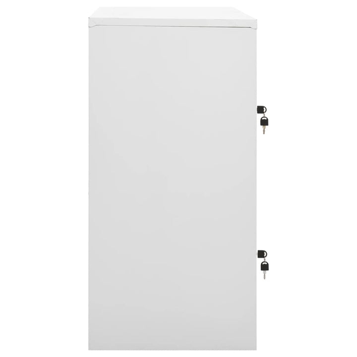 skab 90x45x92,5 cm stål lysegrå og grøn