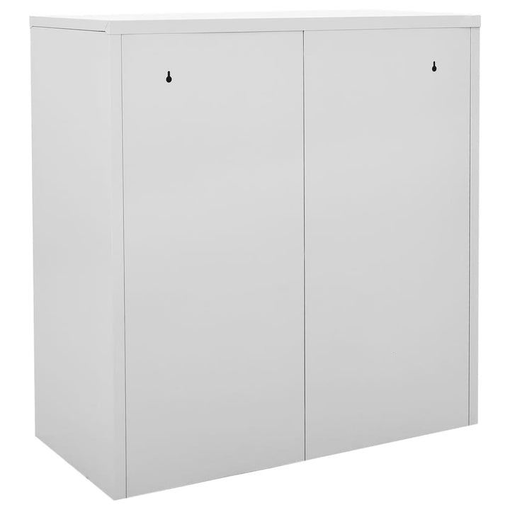 skab 90x45x92,5 cm stål lysegrå og rød