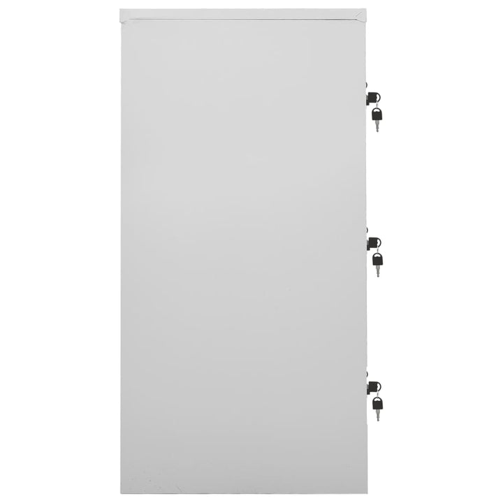 skab 90x45x92,5 cm stål lysegrå og grøn