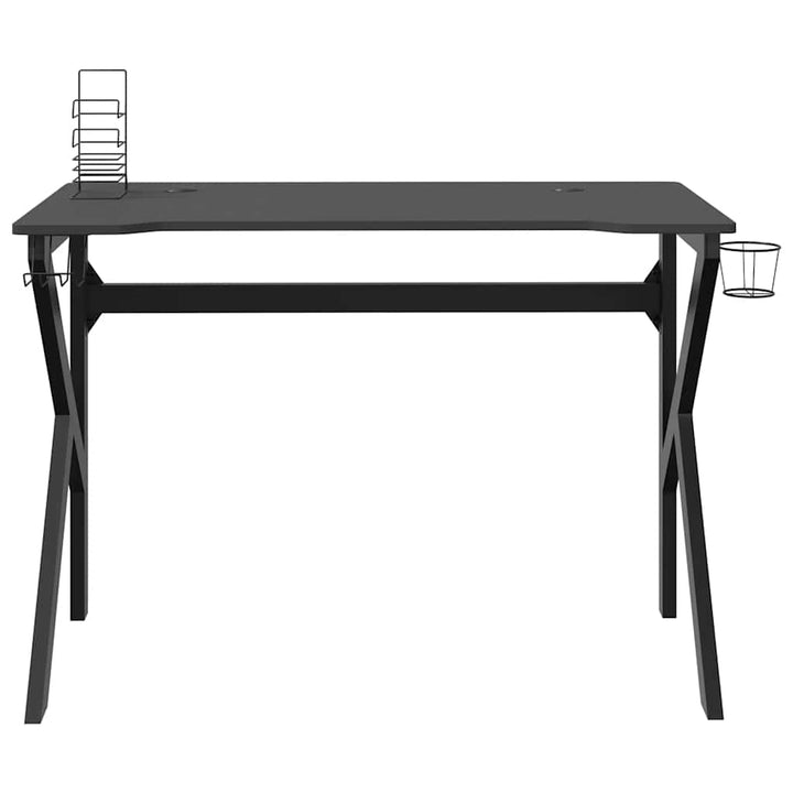 gamerbord 110x60x75 cm K-formede ben sort
