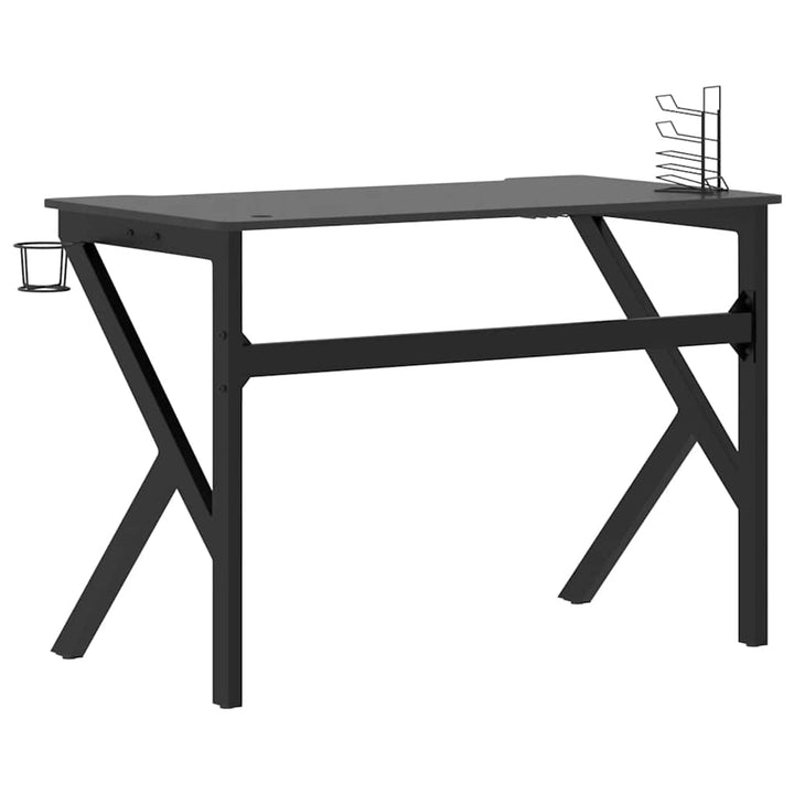 gamerbord 110x60x75 cm K-formede ben sort