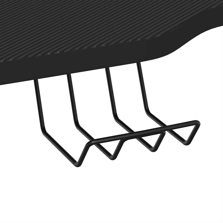 gamerbord 110x60x75 cm K-formede ben sort