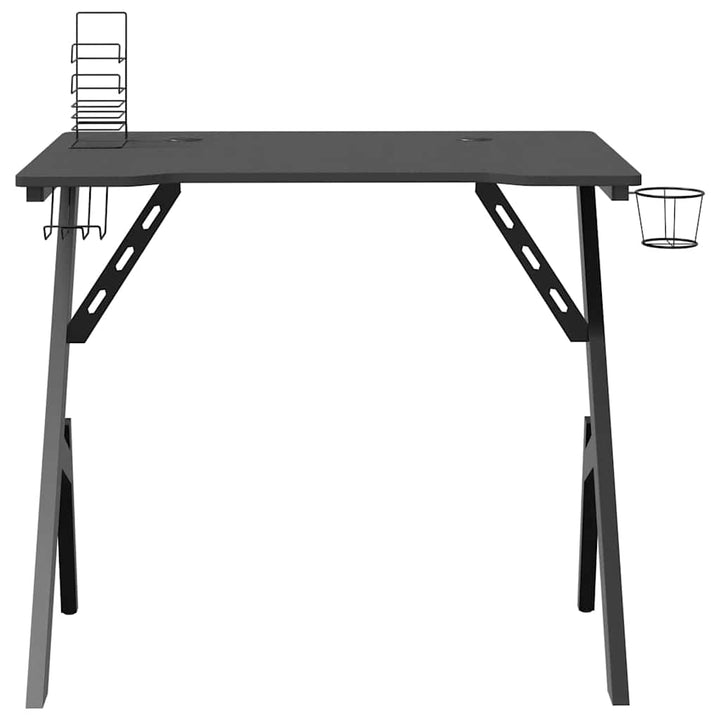 gamerbord 90x60x75 cm Y-formede ben sort