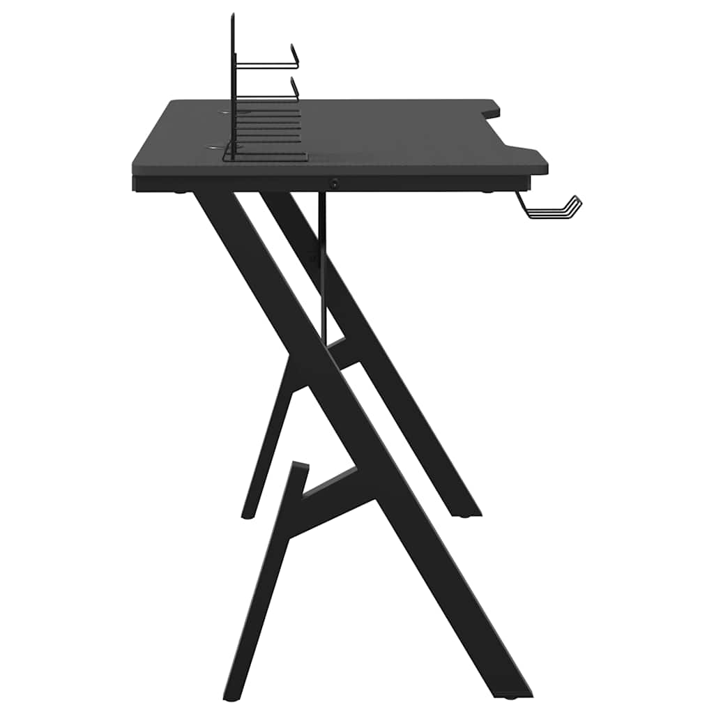 gamerbord 90x60x75 cm Y-formede ben sort
