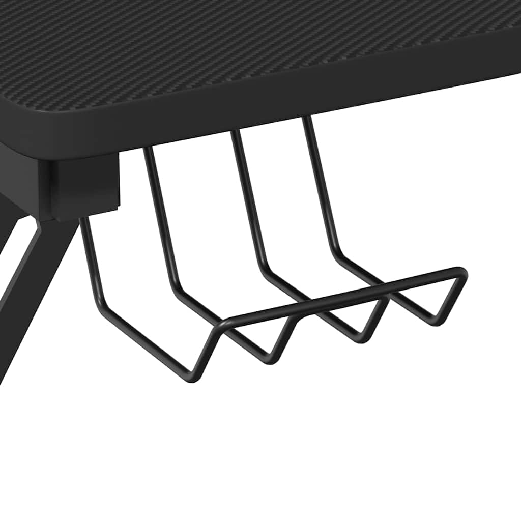 gamerbord 90x60x75 cm Y-formede ben sort