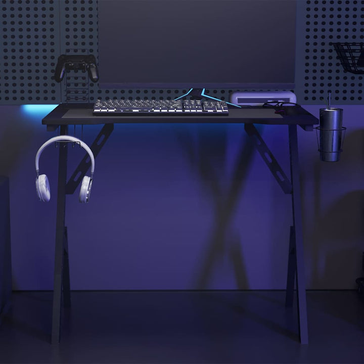 gamerbord 90x60x75 cm Y-formede ben sort