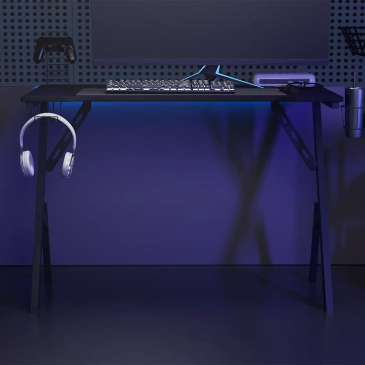 gamerbord 110x60x75 cm Y-formede ben sort