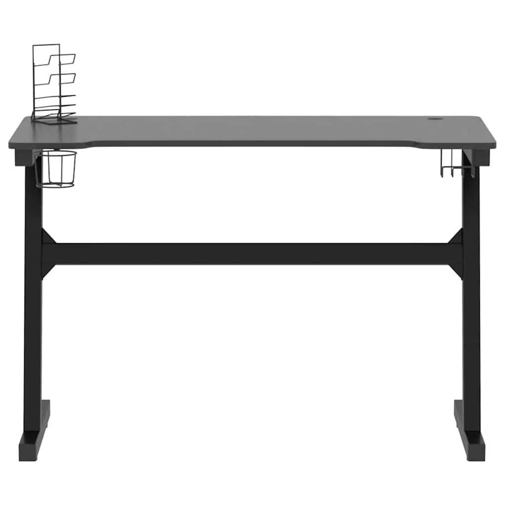 gamerbord med LED-lys og Z-formede ben 110x60x75 cm sort