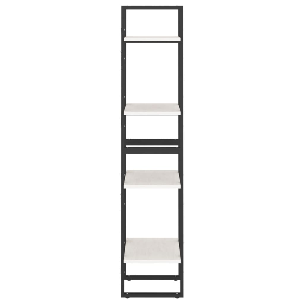 bogreol 40x30x140 cm 4 hylder massivt fyrretræ hvid