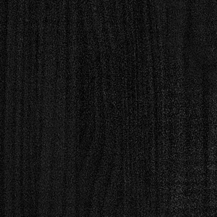 bogreol 40x30x140 cm 4 hylder massivt fyrretræ sort