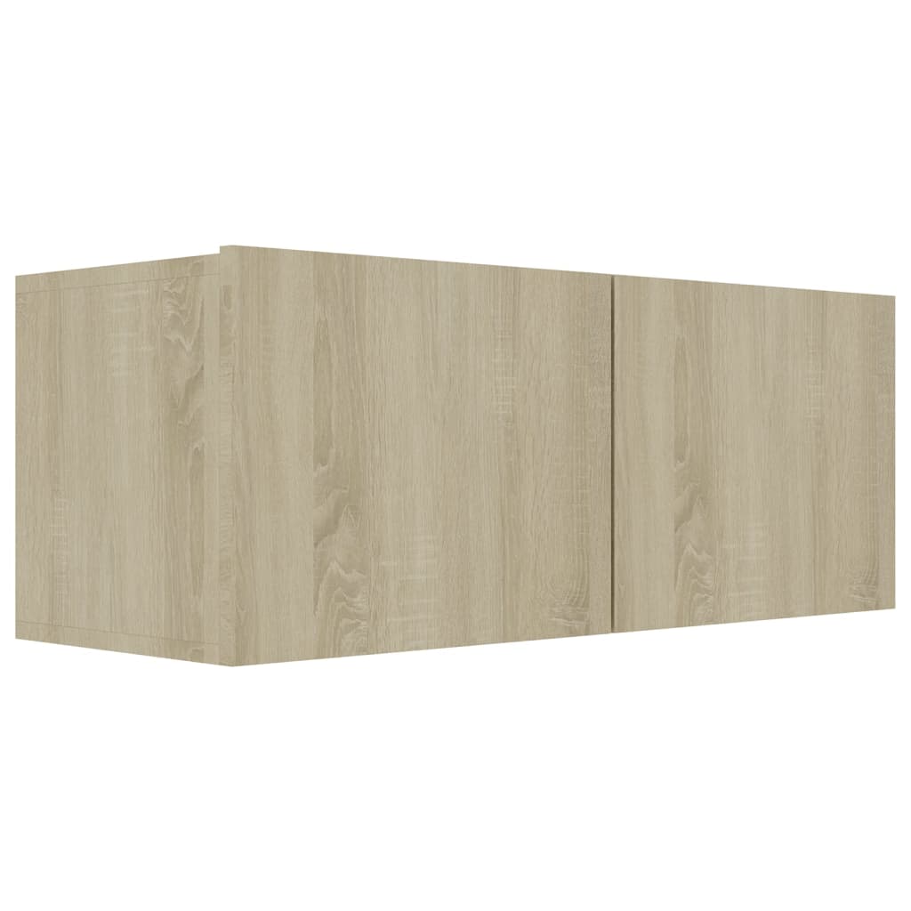 tv-skabssæt 4 stk. 60x30x30 cm konstrueret træ sonoma-eg