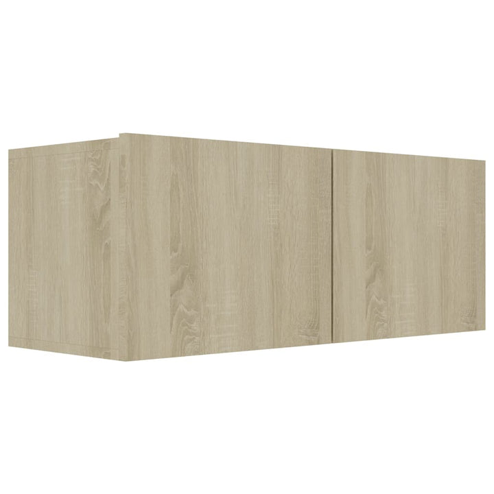 tv-skabssæt 4 stk. 60x30x30 cm konstrueret træ sonoma-eg