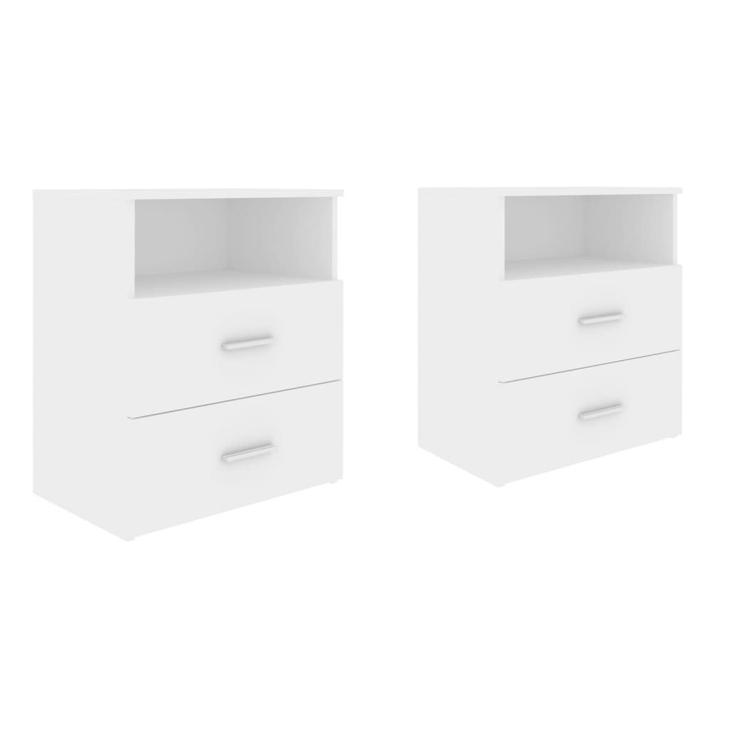 sengeskabe 2 stk. 50x32x60 cm hvid