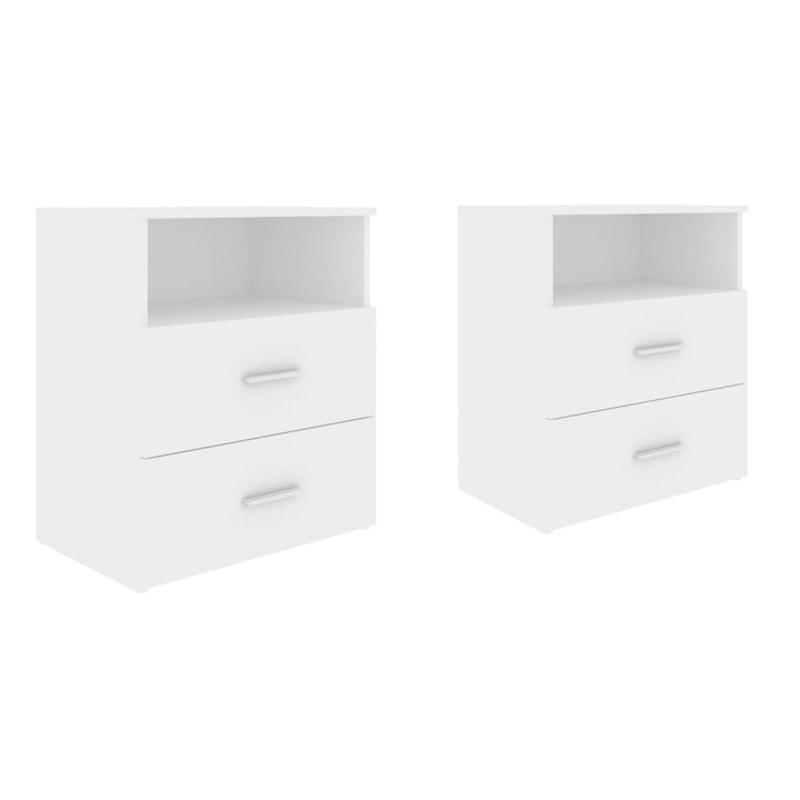 sengeskabe 2 stk. 50x32x60 cm hvid