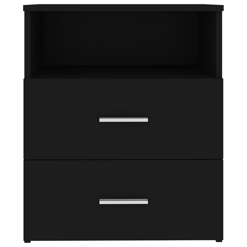 sengeskabe 2 stk. 50x32x60 cm sort