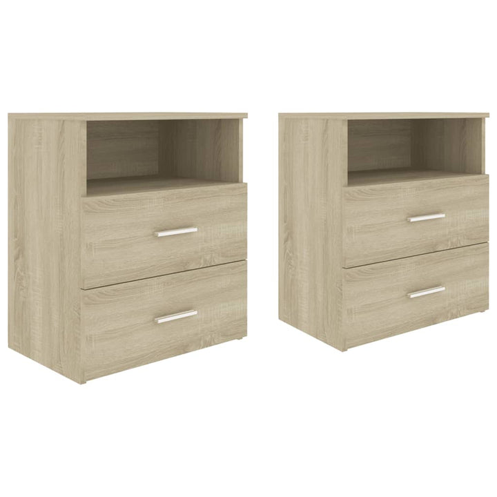 sengeskabe 2 stk. 50x32x60 cm sonoma-eg