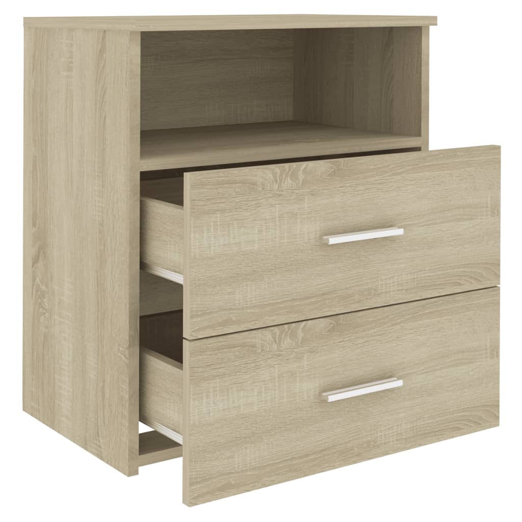 sengeskabe 2 stk. 50x32x60 cm sonoma-eg